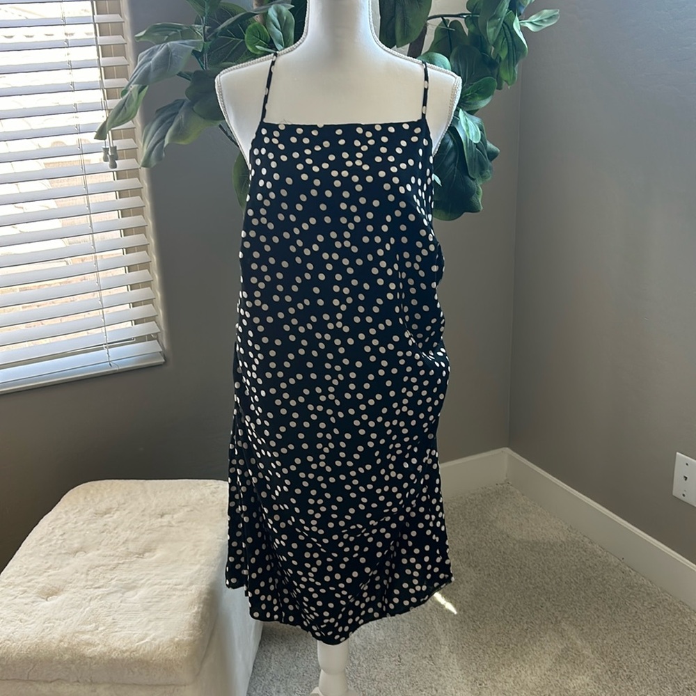 H&M Black and Cream Polkadot Dress